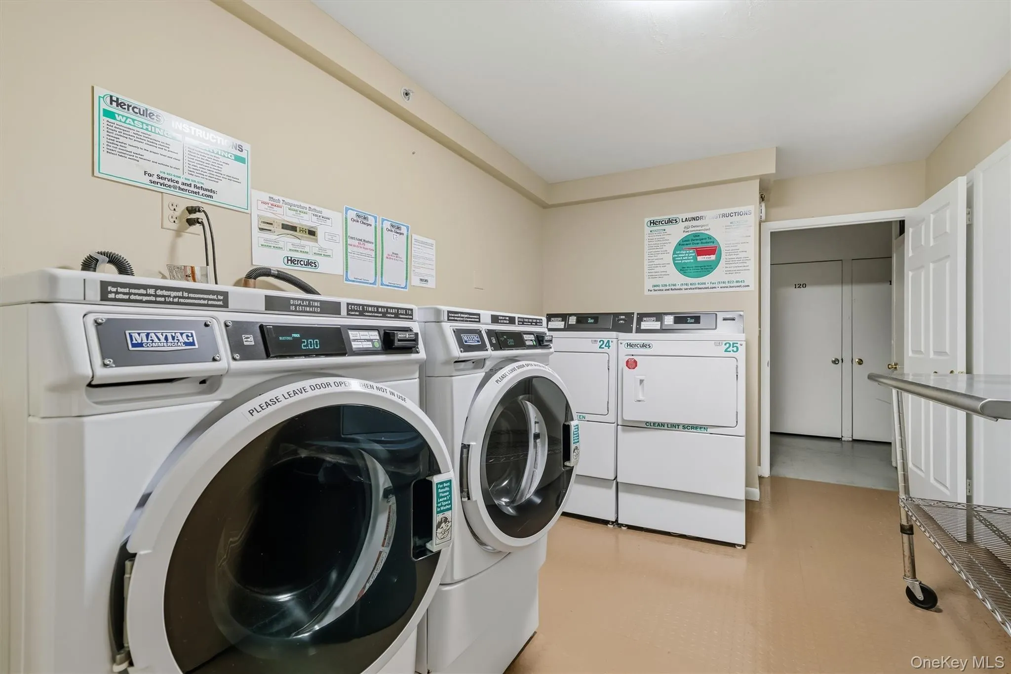 Common area laundry with coin operated machines in basement, in the building! Common area laundry with coin operated machines in basement, in the building!