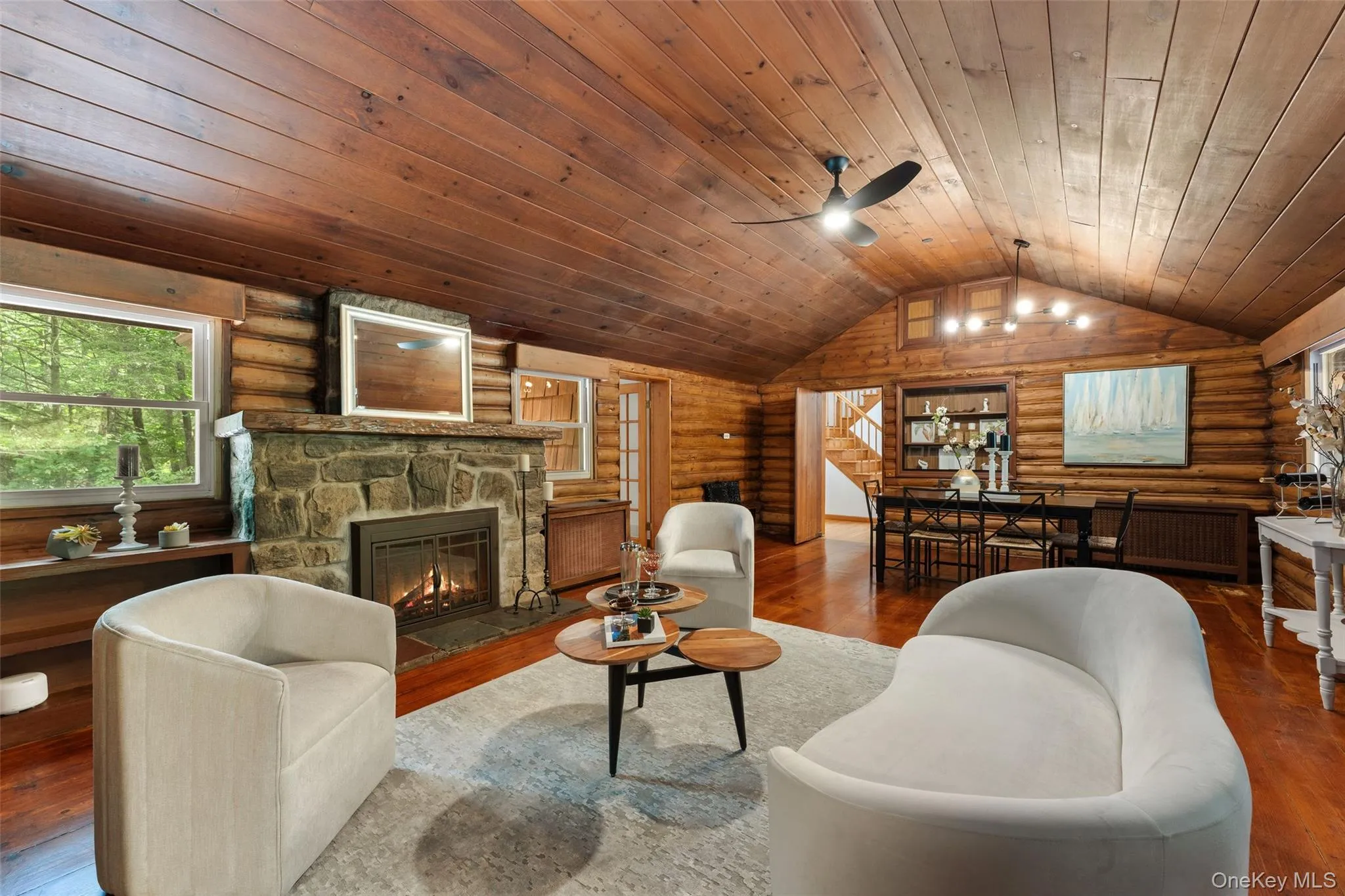 Beautiful log cabin style living room Beautiful log cabin style living room