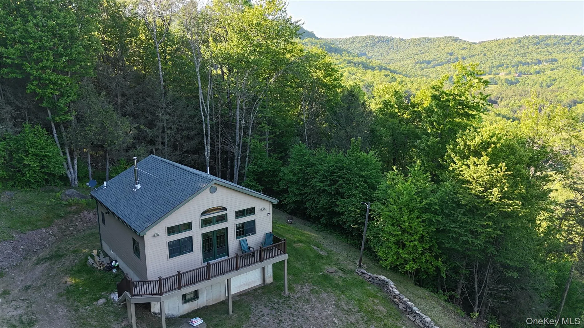 Drone view of house and yard Drone view of house and yard