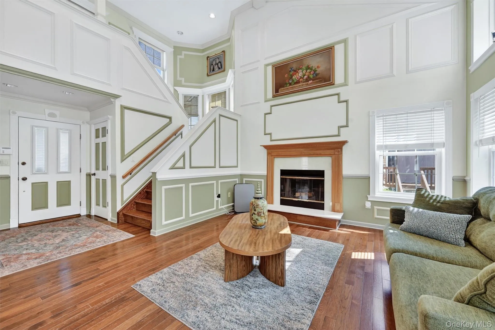 The hardwood floors run throughout the house. The hardwood floors run throughout the house.