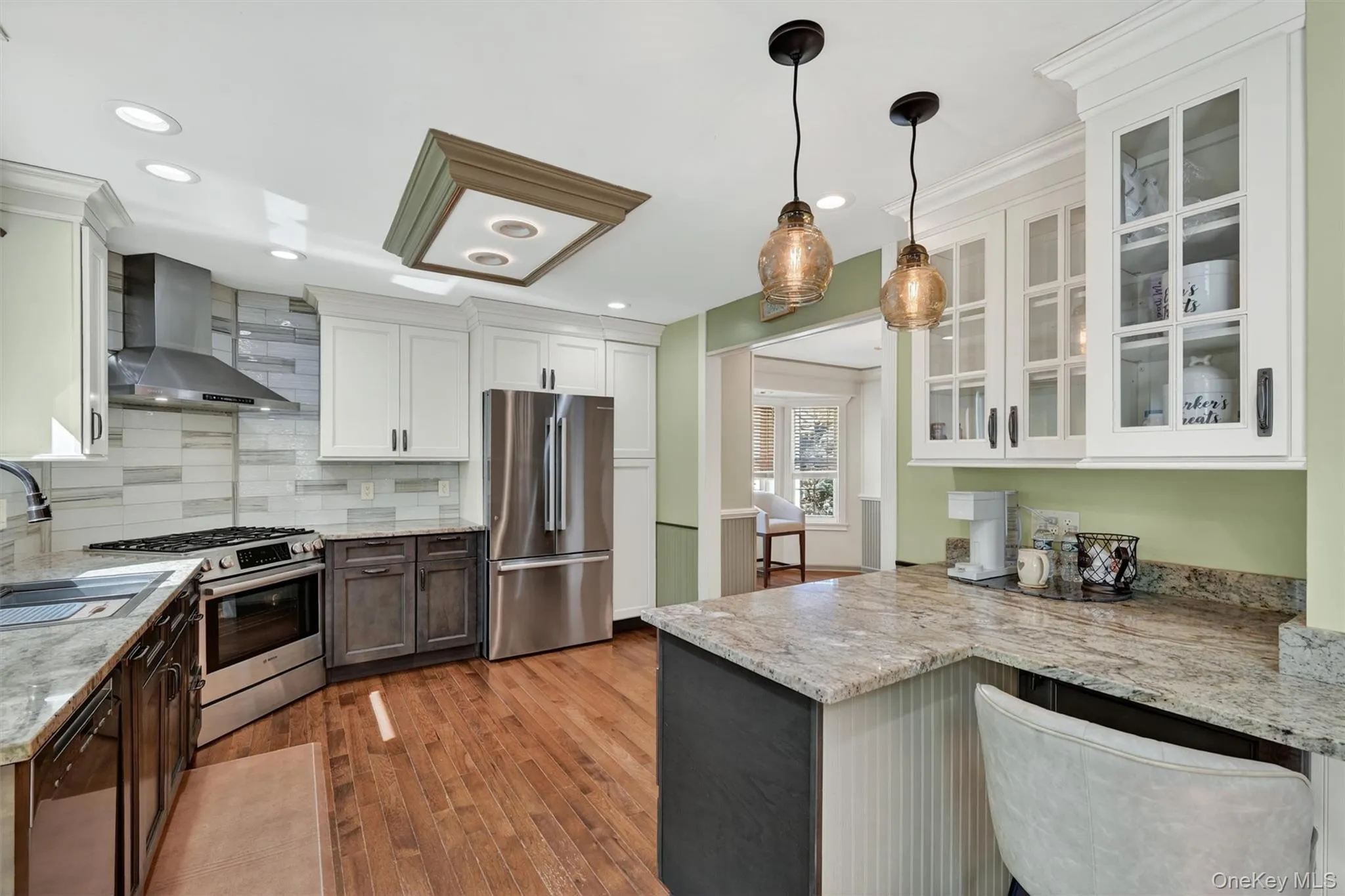 The breakfast nook is ideal for coffee or homework. The breakfast nook is ideal for coffee or homework.