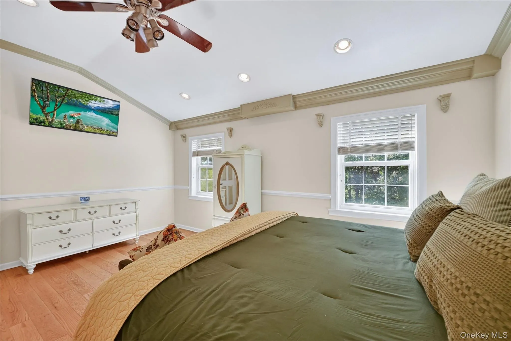 Although the home is five zone heat AND central air you'll see that there are ceiling fans as well. Although the home is five zone heat AND central air you'll see that there are ceiling fans as well.