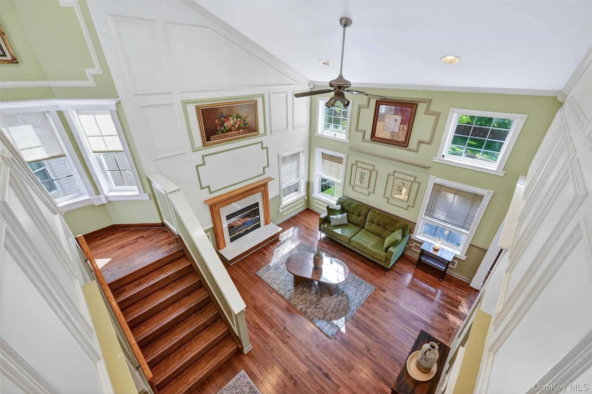 The view from above is stunning. Don't miss the windows at the stair landing. The view from above is stunning. Don't miss the windows at the stair landing.