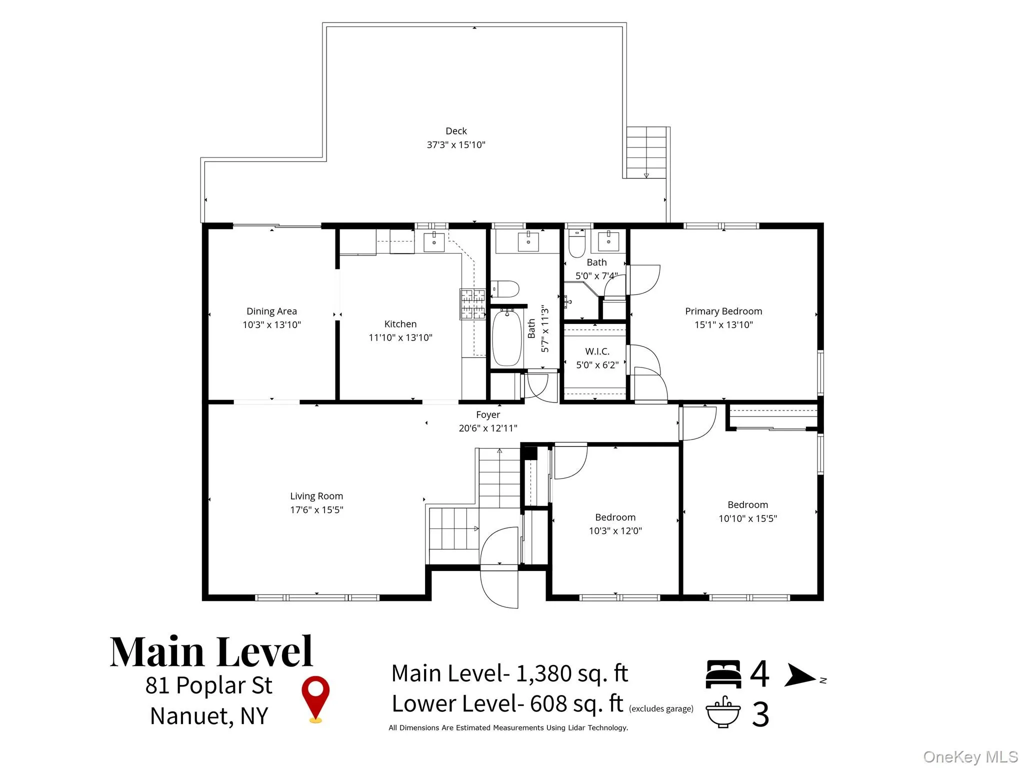 Floor plan for main level Floor plan for main level