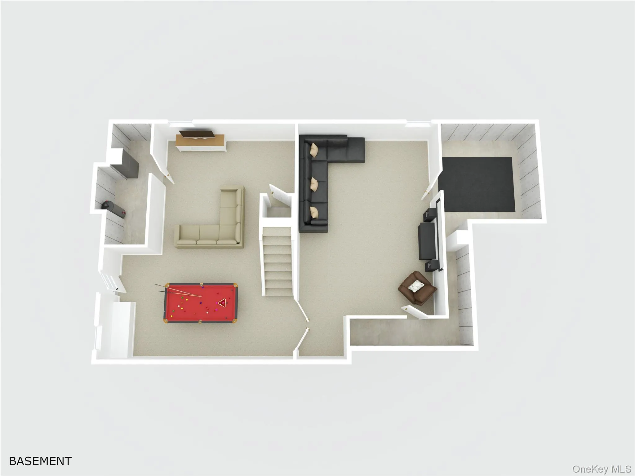 3-D Floor Plan- 1st Floor Basement 3-D Floor Plan- 1st Floor Basement