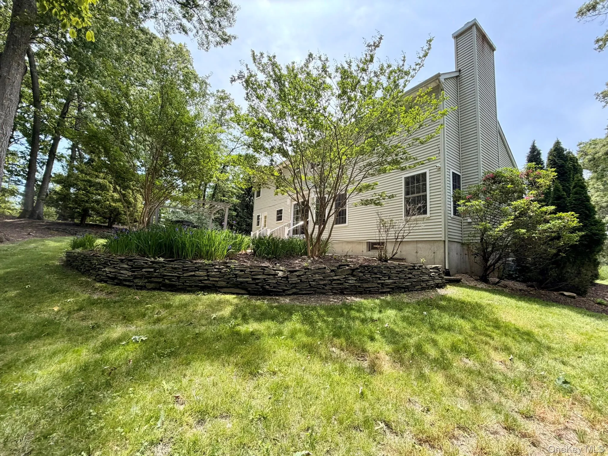 Back Yard Rear View & Stacked Stone Wall Back Yard Rear View & Stacked Stone Wall