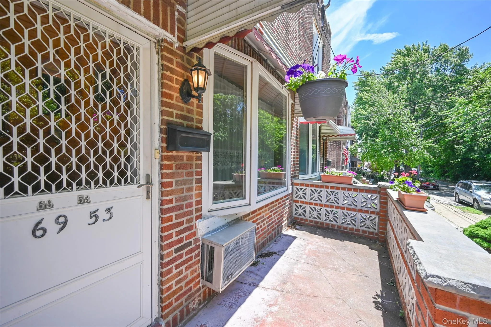Front door with porch. Front door with porch.