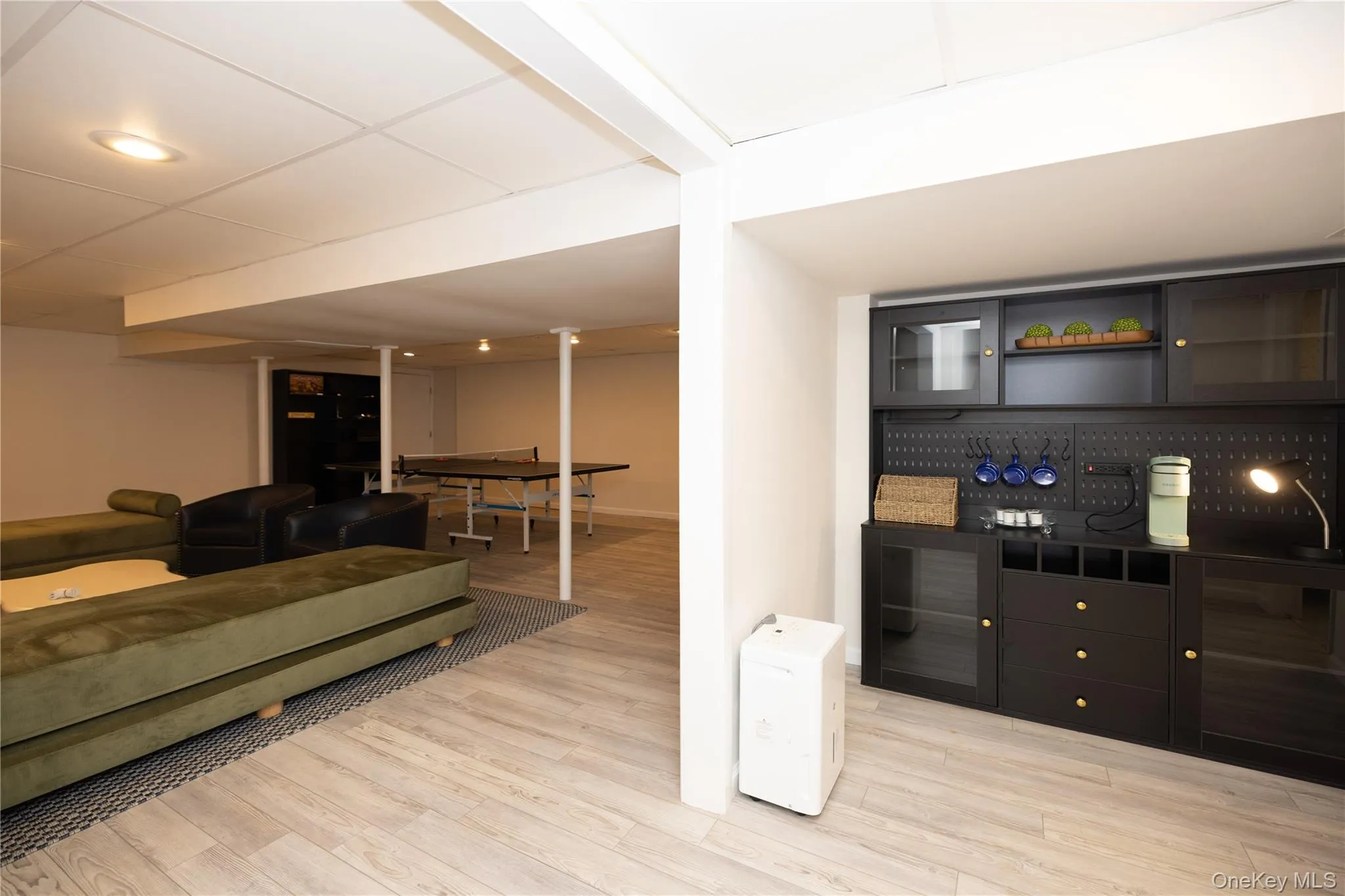 Basement Family Room with coffee area Basement Family Room with coffee area