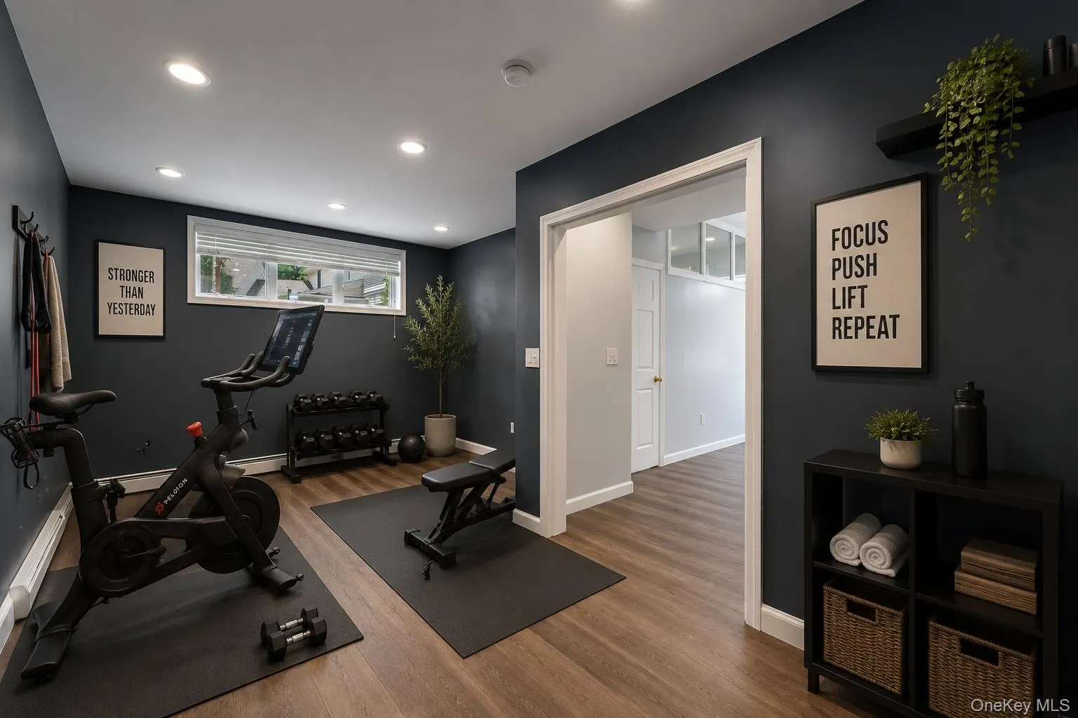 Another flex space in walk out basement, perfect for a home gym, virtually staged Another flex space in walk out basement, perfect for a home gym, virtually staged