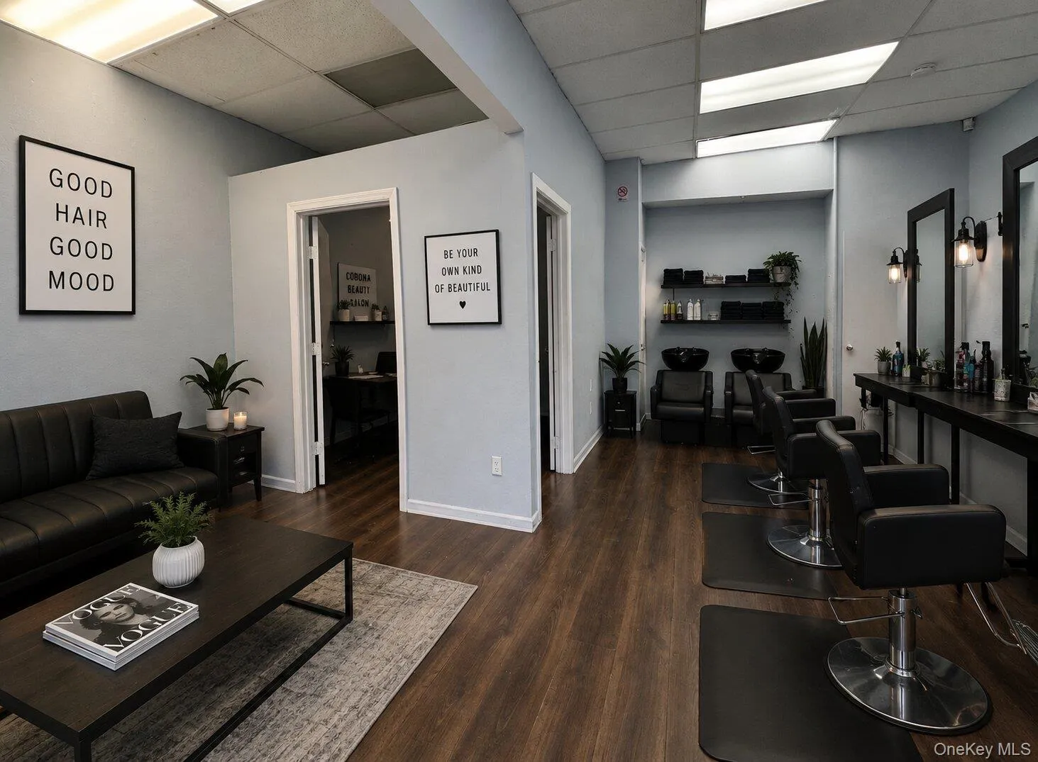 Virtually staged barber shop Virtually staged barber shop