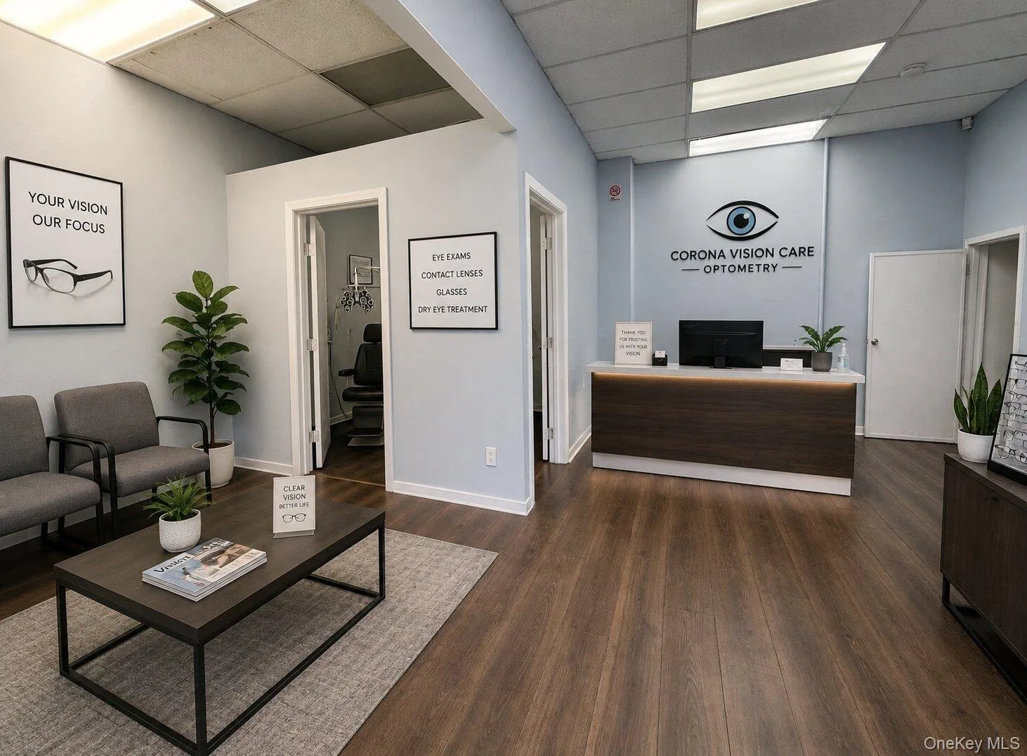 Virtually staged eye doctor's office Virtually staged eye doctor's office