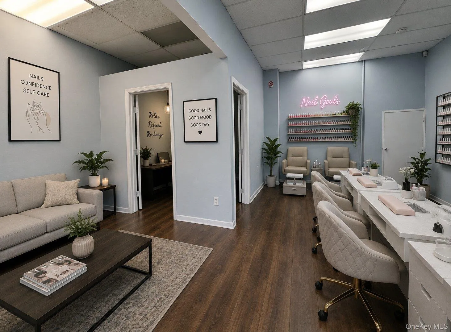 Virtually staged nail salon Virtually staged nail salon