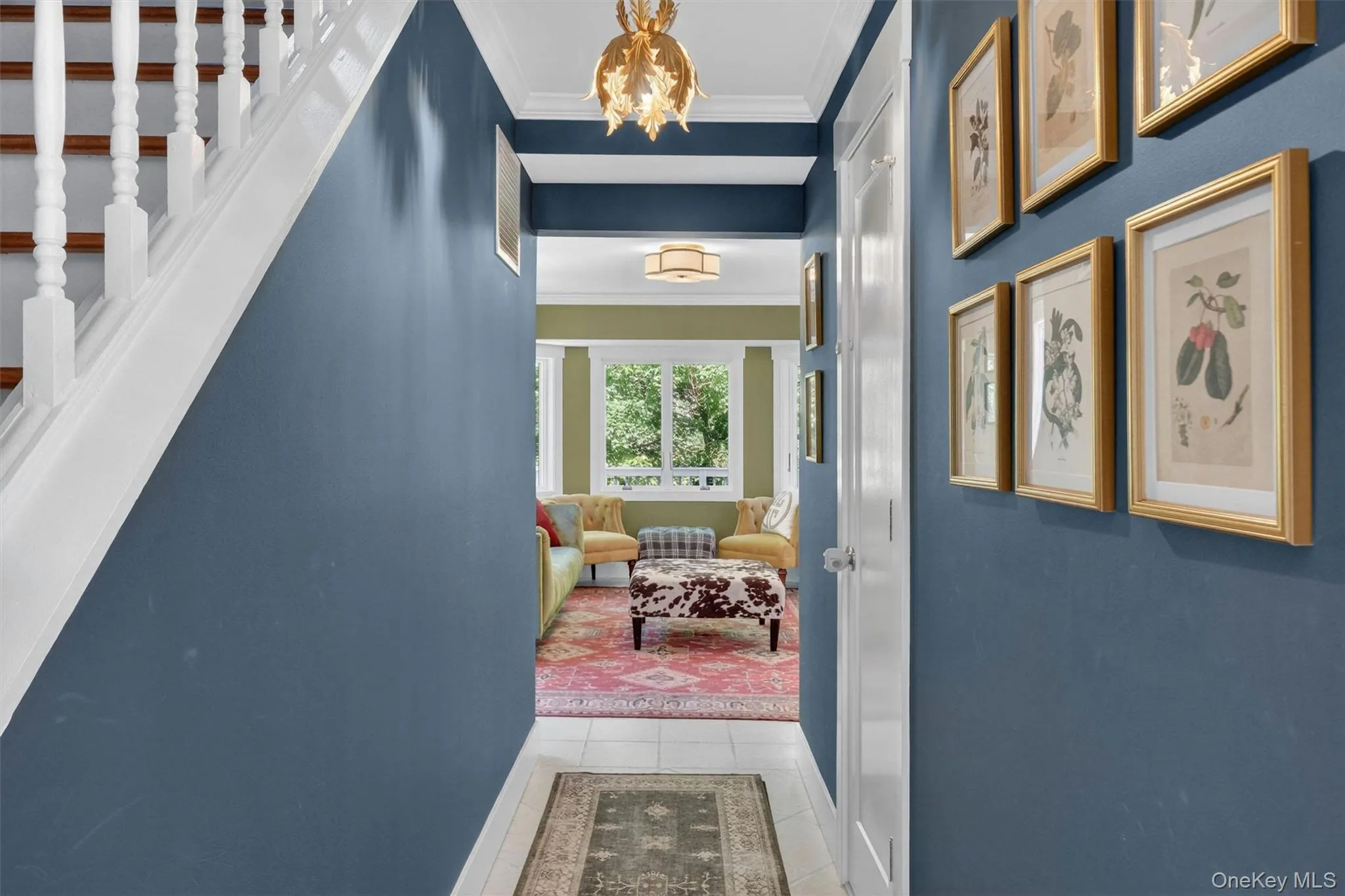 Charming entryway blends style and functionality. Charming entryway blends style and functionality.