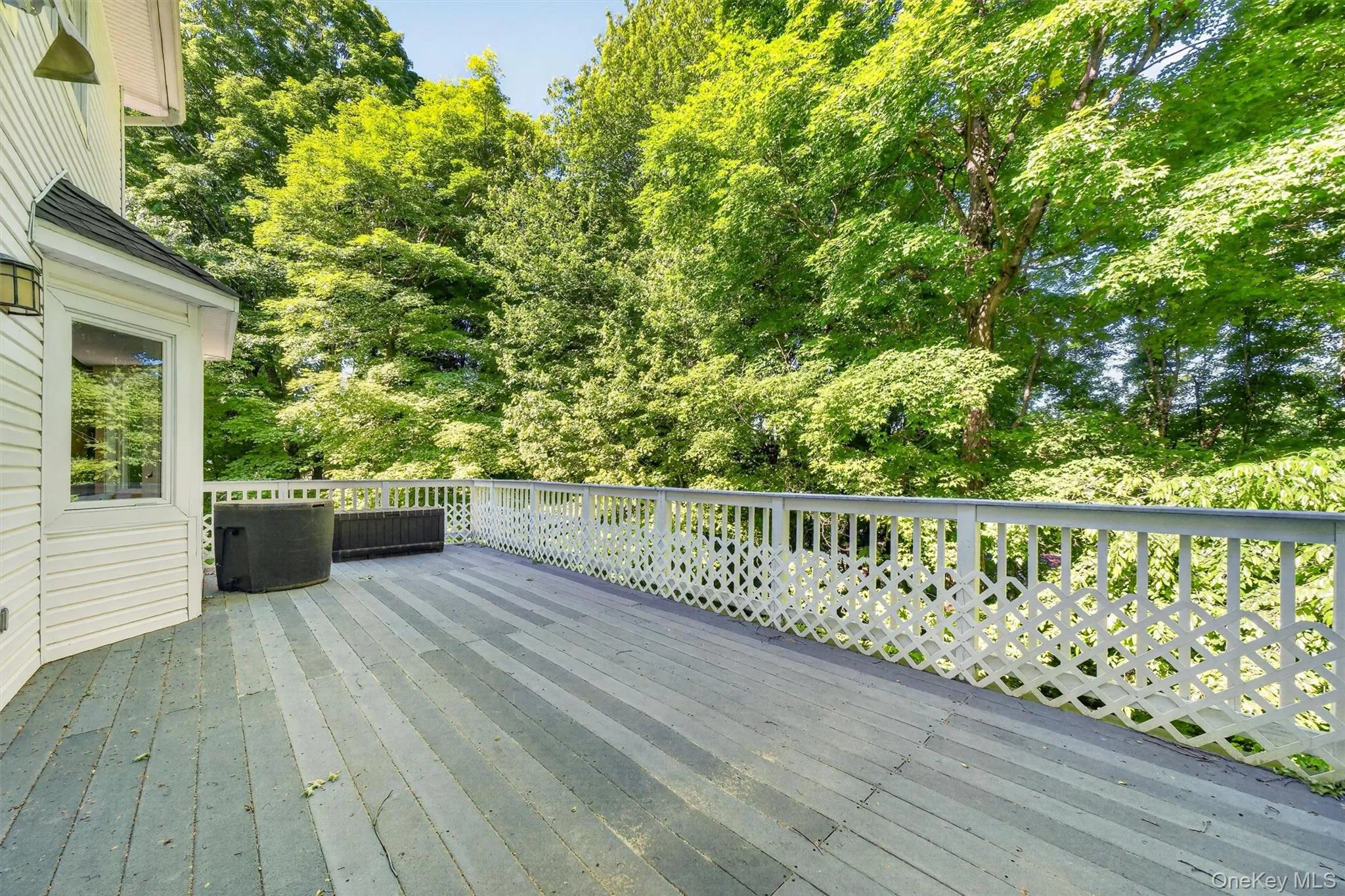 The large deck extends your living space outdoors. The large deck extends your living space outdoors.