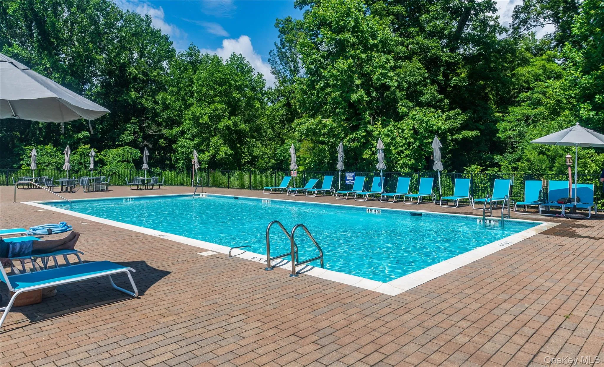 Large pool and sitting area. Large pool and sitting area.