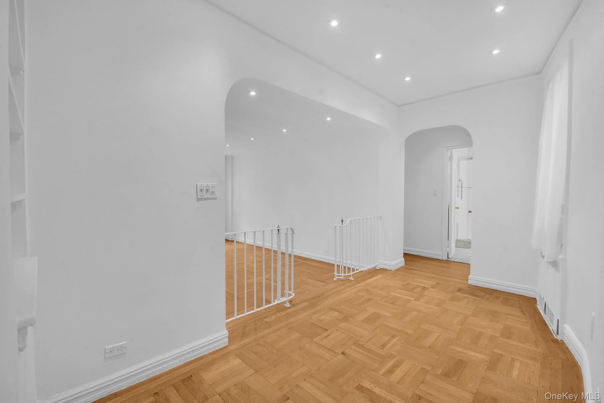 Dining area leading to primary bedroom and bathroom. Dining area leading to primary bedroom and bathroom.