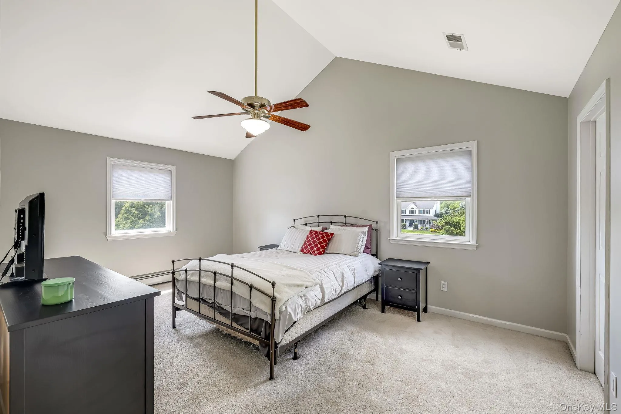 There is a vaulted ceiling in the primary bedroom, a generous closet and your own bathroom. There is a vaulted ceiling in the primary bedroom, a generous closet and your own bathroom.