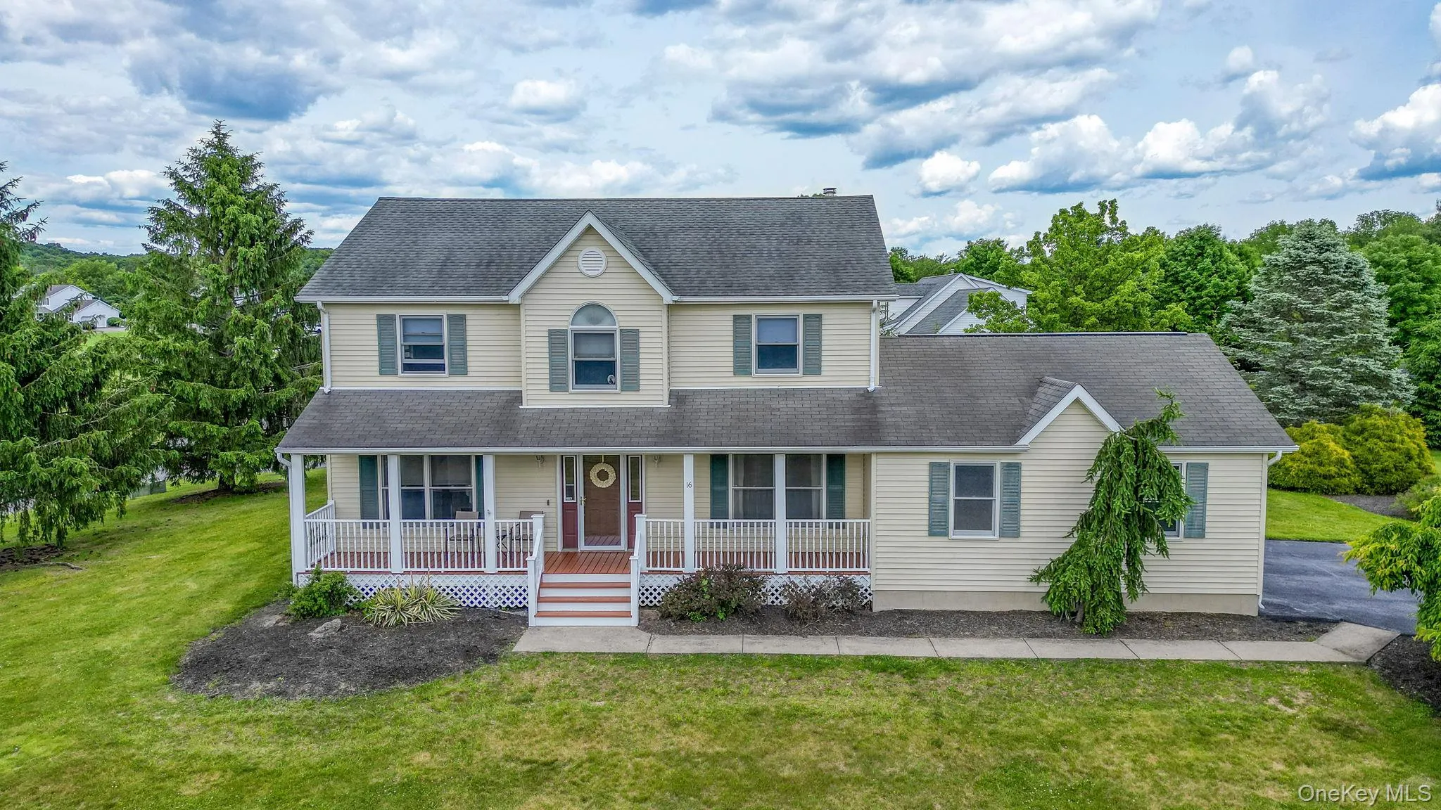 Two-story Colonial in The Ponds subdivision, featuring a rocking chair front porch and four bedrooms, two and a half bathrooms. Come see all this beautiful home has to offer. Two-story Colonial in The Ponds subdivision, featuring a rocking chair front porch and four bedrooms, two and a half bathrooms. Come see all this beautiful home has to offer.