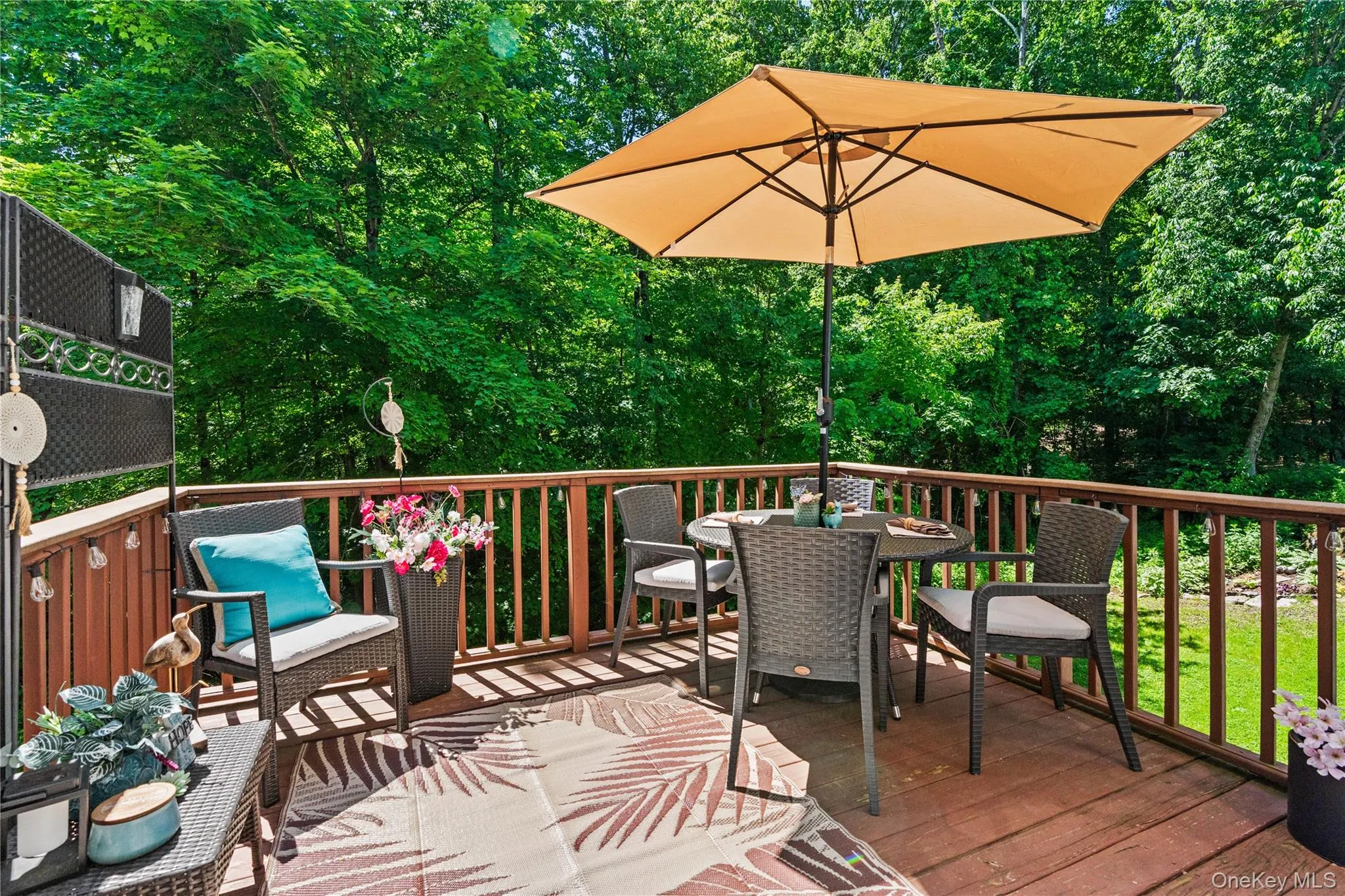 Deck off of living room Deck off of living room