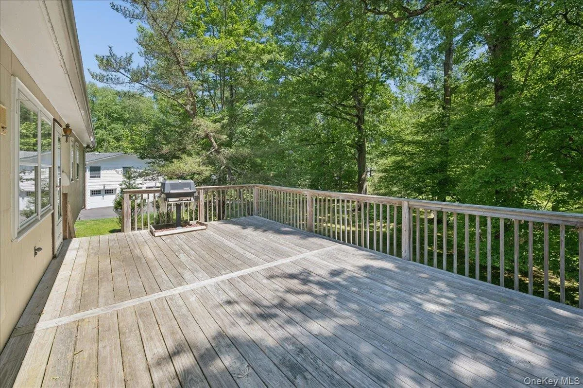 Large deck off the kitchen. Large deck off the kitchen.