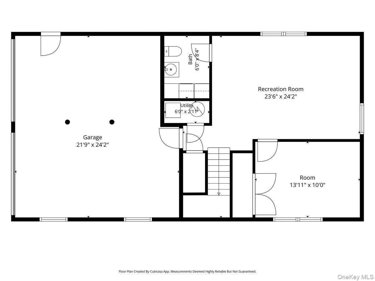 Lower level floor plan. Lower level floor plan.