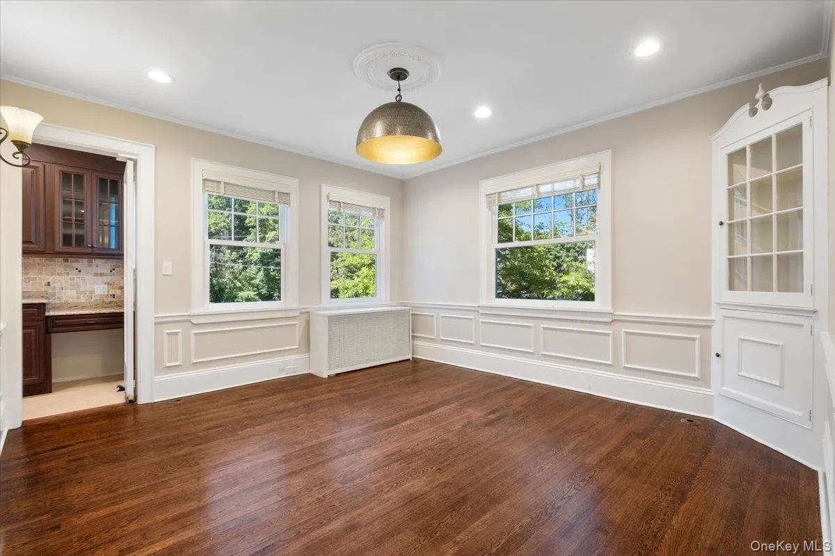 Formal dining room with two sun exposures Formal dining room with two sun exposures