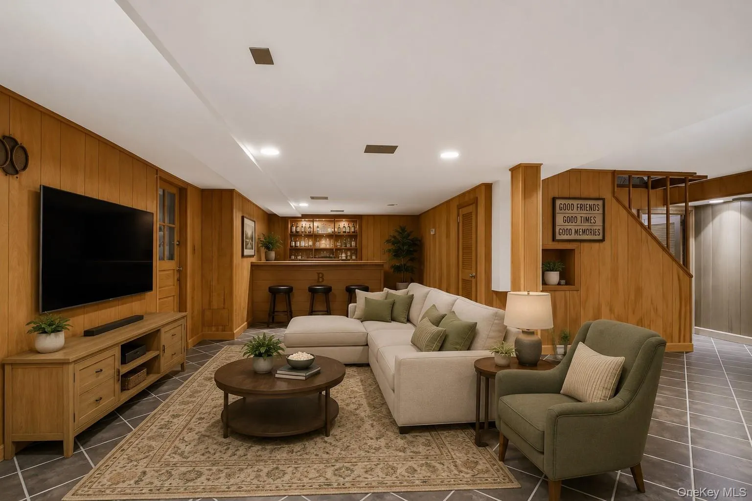 Virtually Staged Lower Level Recreation Room Virtually Staged Lower Level Recreation Room