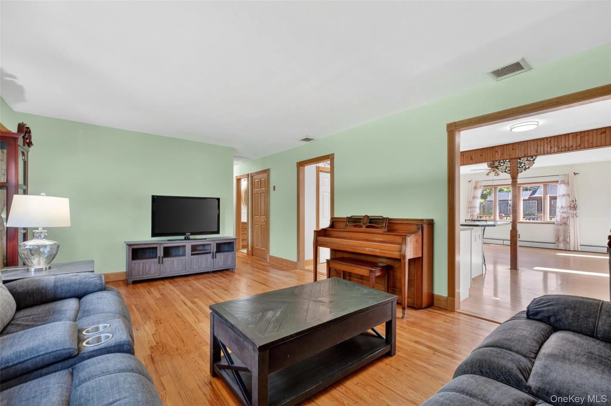 Living room flows directly to the kitchen Living room flows directly to the kitchen