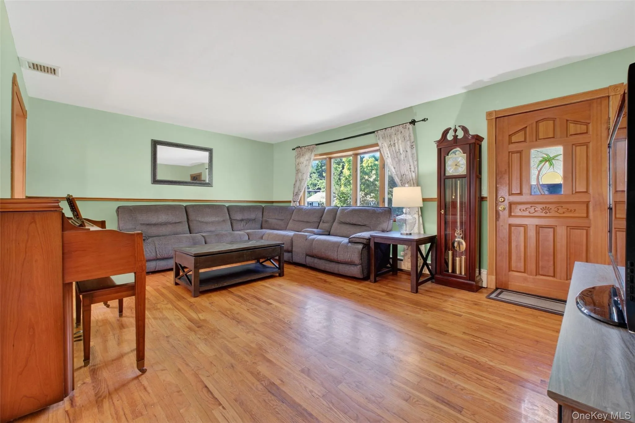 Living room with wood floors Living room with wood floors