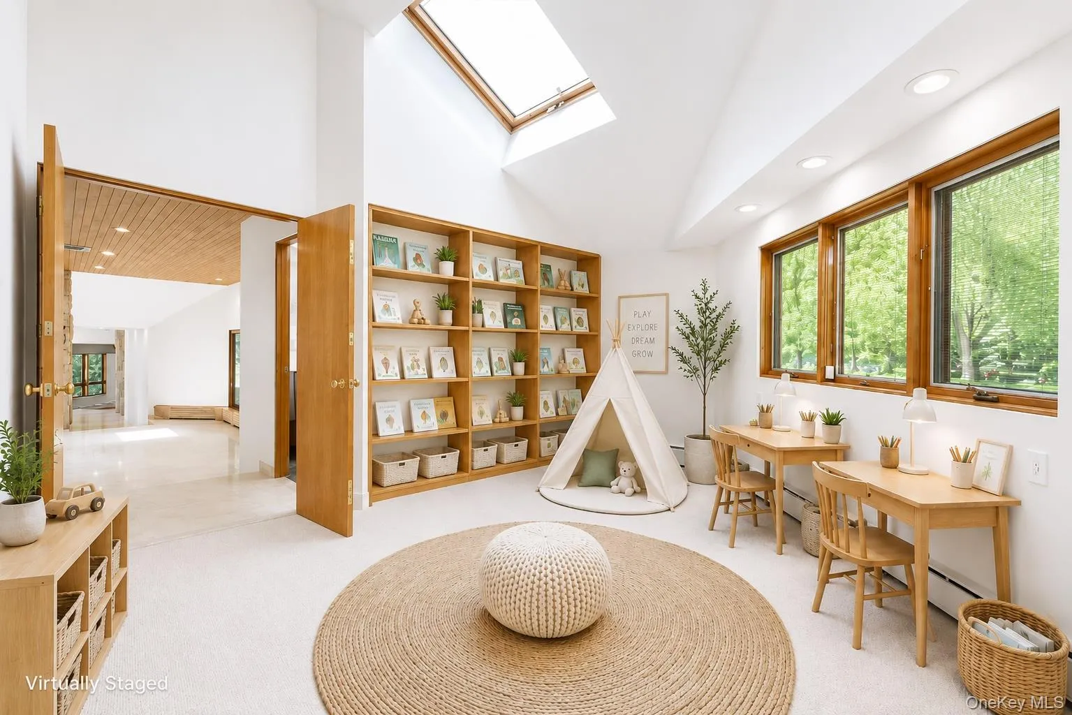 Virtually staged playroom, office, den adjoining 2 bedrooms and full bath Virtually staged playroom, office, den adjoining 2 bedrooms and full bath