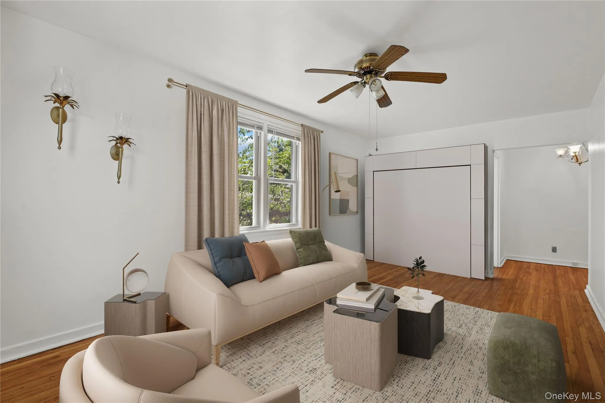 Virtually staged living room Virtually staged living room