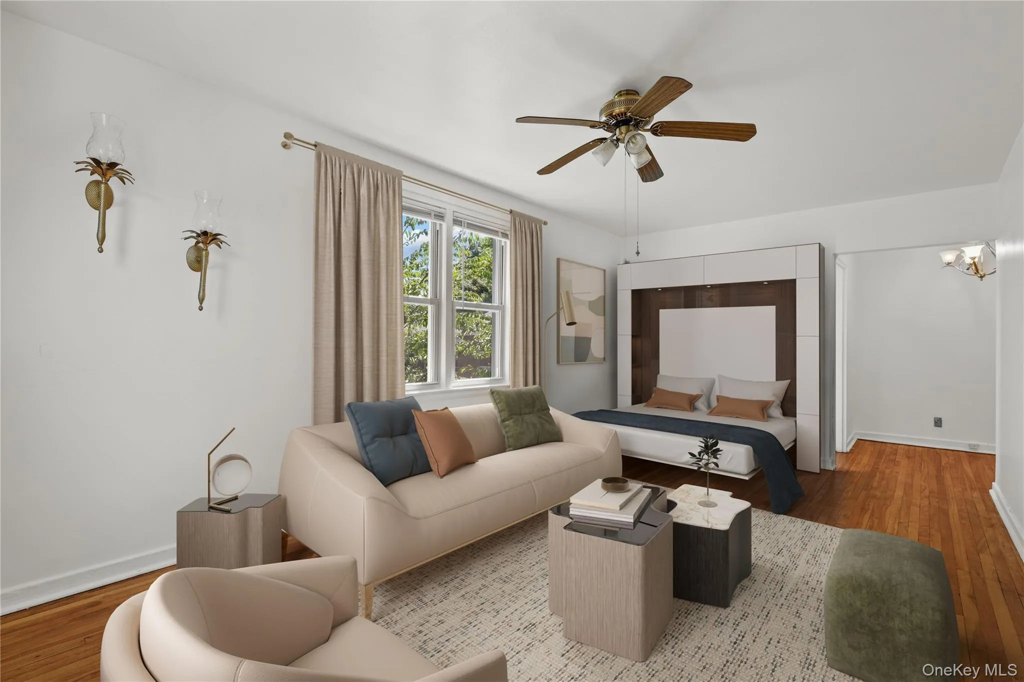 Virtually staged living room Virtually staged living room