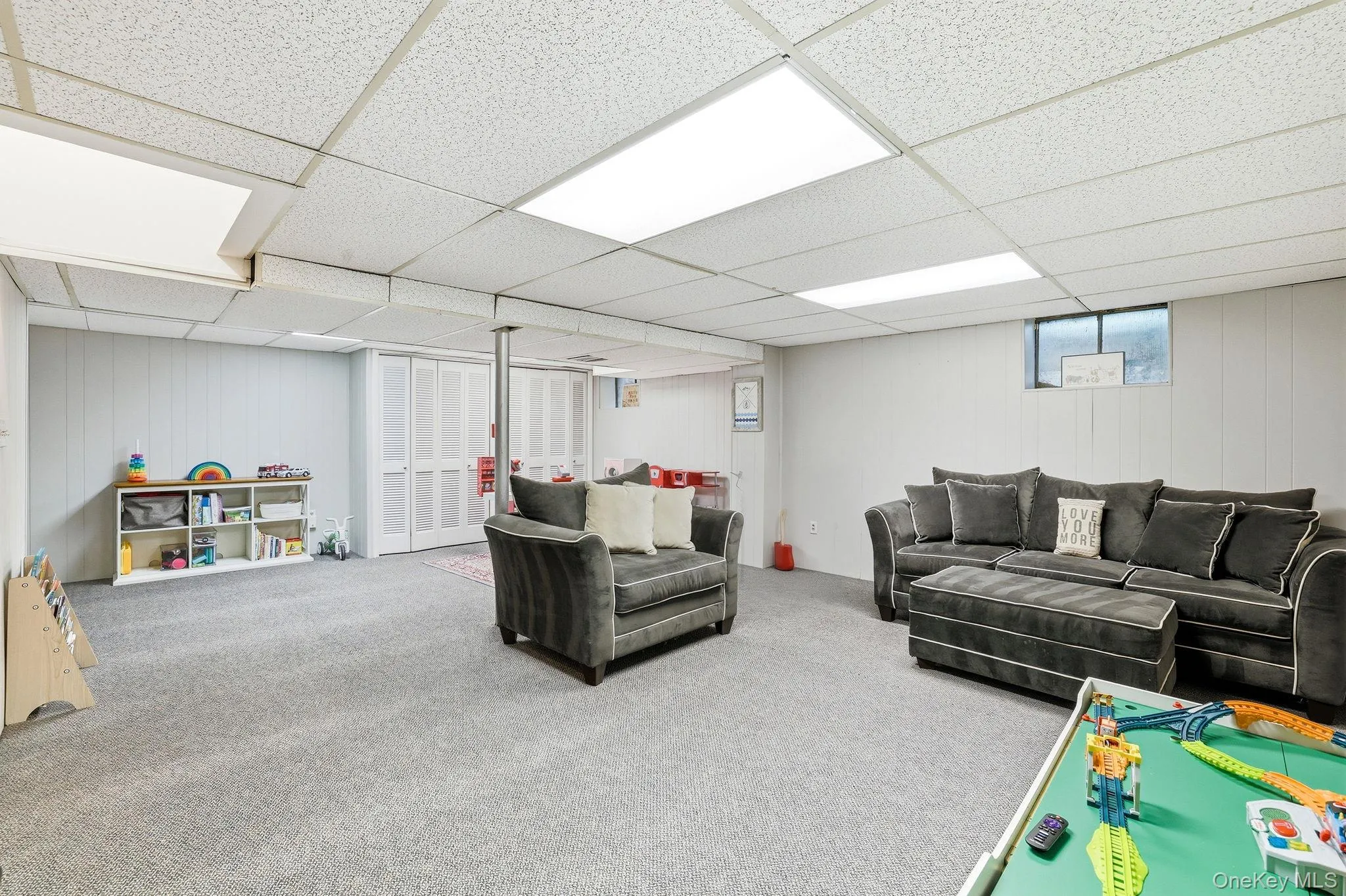 Large finished recreational room in the lower level Large finished recreational room in the lower level