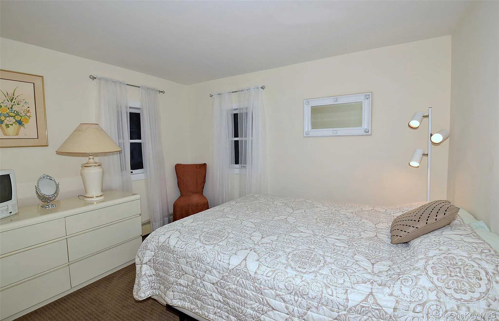 Bedroom with dark colored carpet Bedroom with dark colored carpet