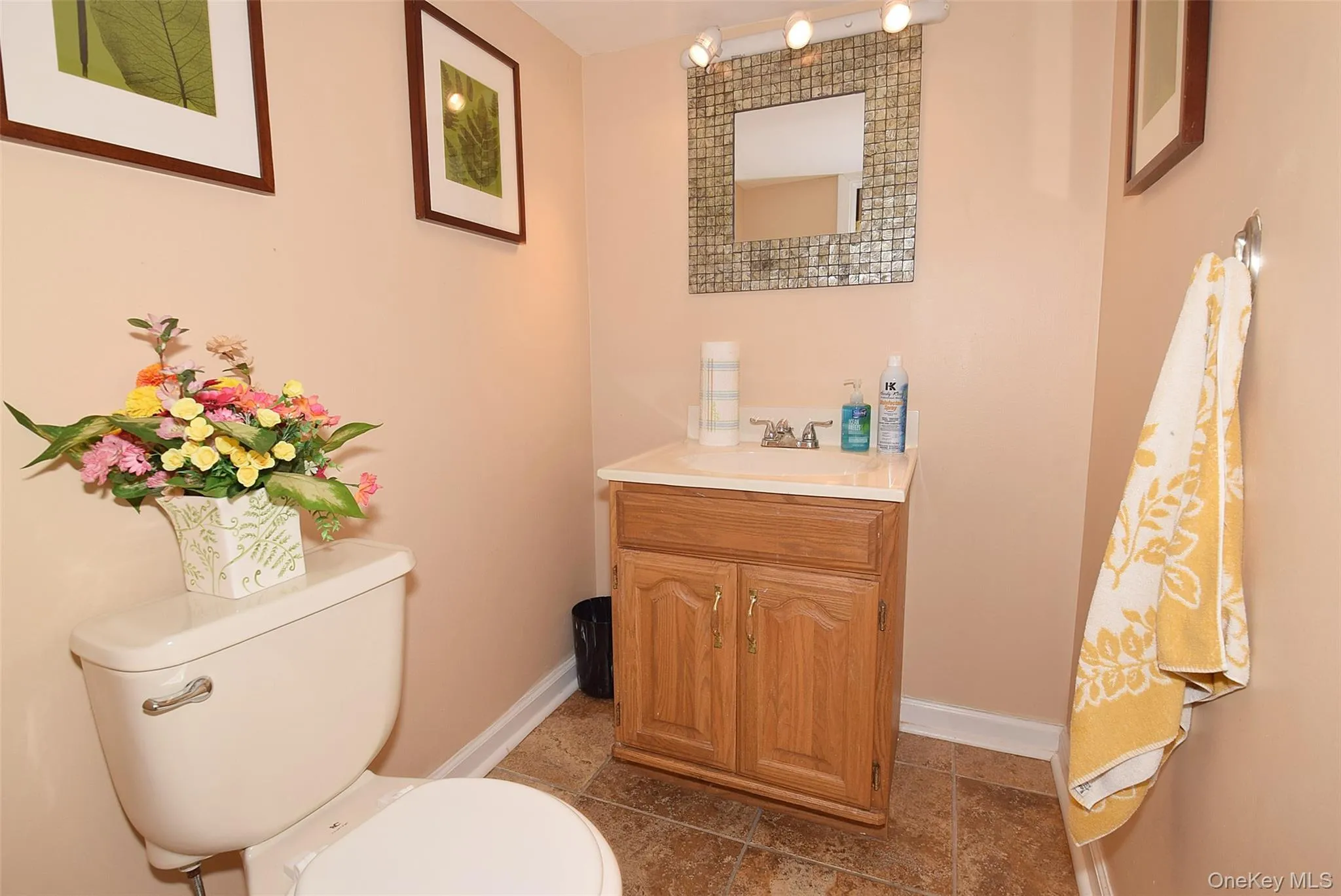 Bathroom with toilet, baseboards, and vanity Bathroom with toilet, baseboards, and vanity