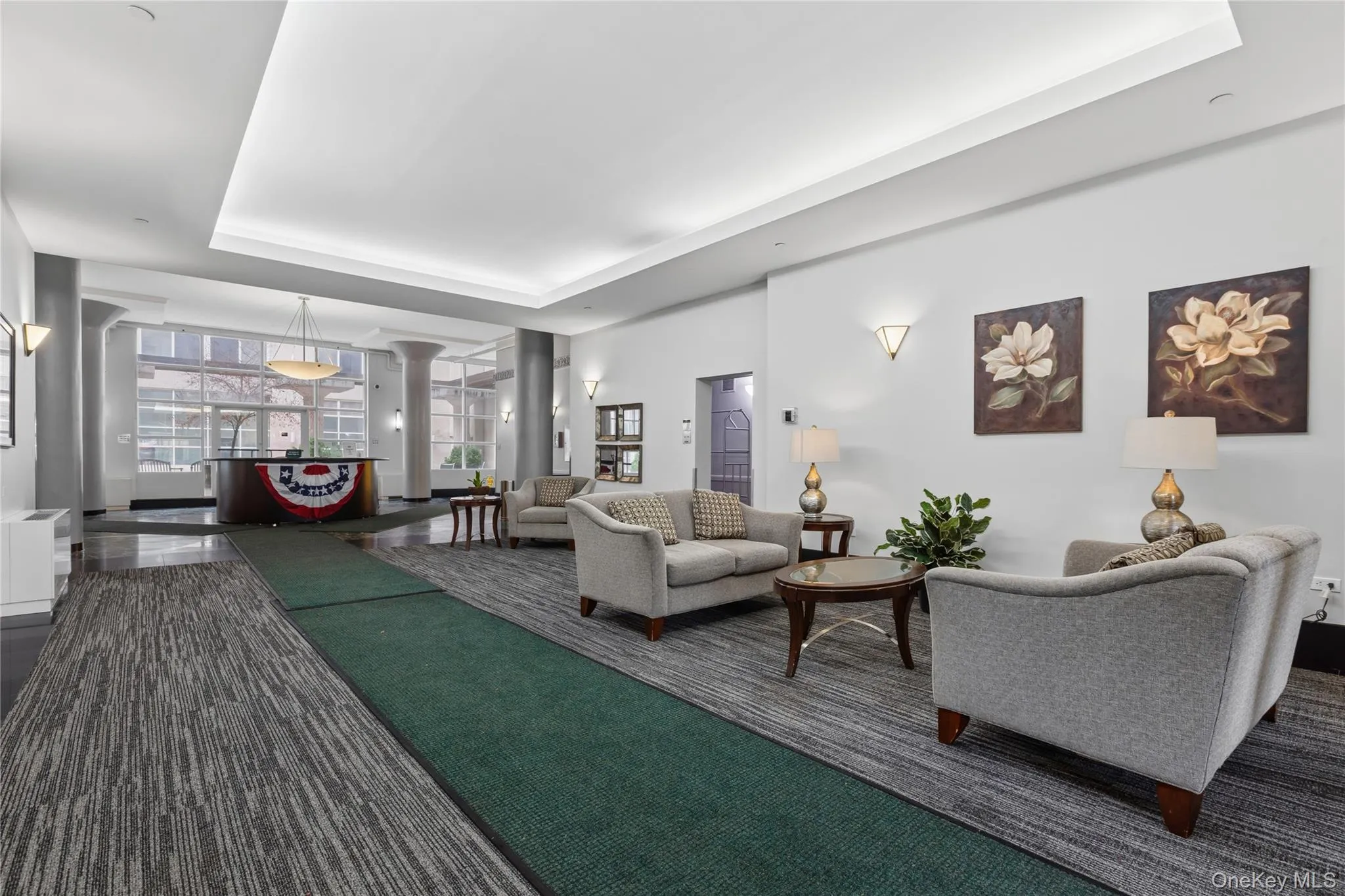 Entrance foyer to building and reception. Entrance foyer to building and reception.