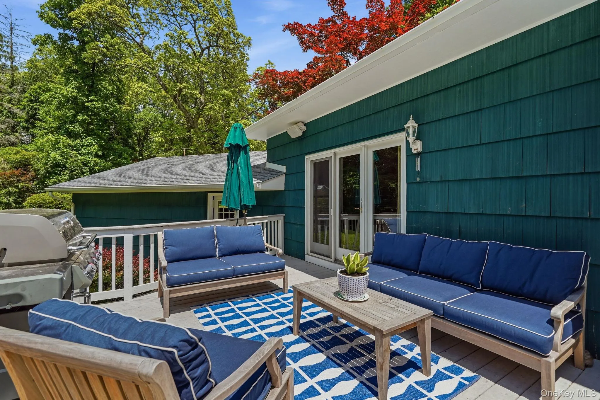 Deck with access from the great room and the office. Deck with access from the great room and the office.