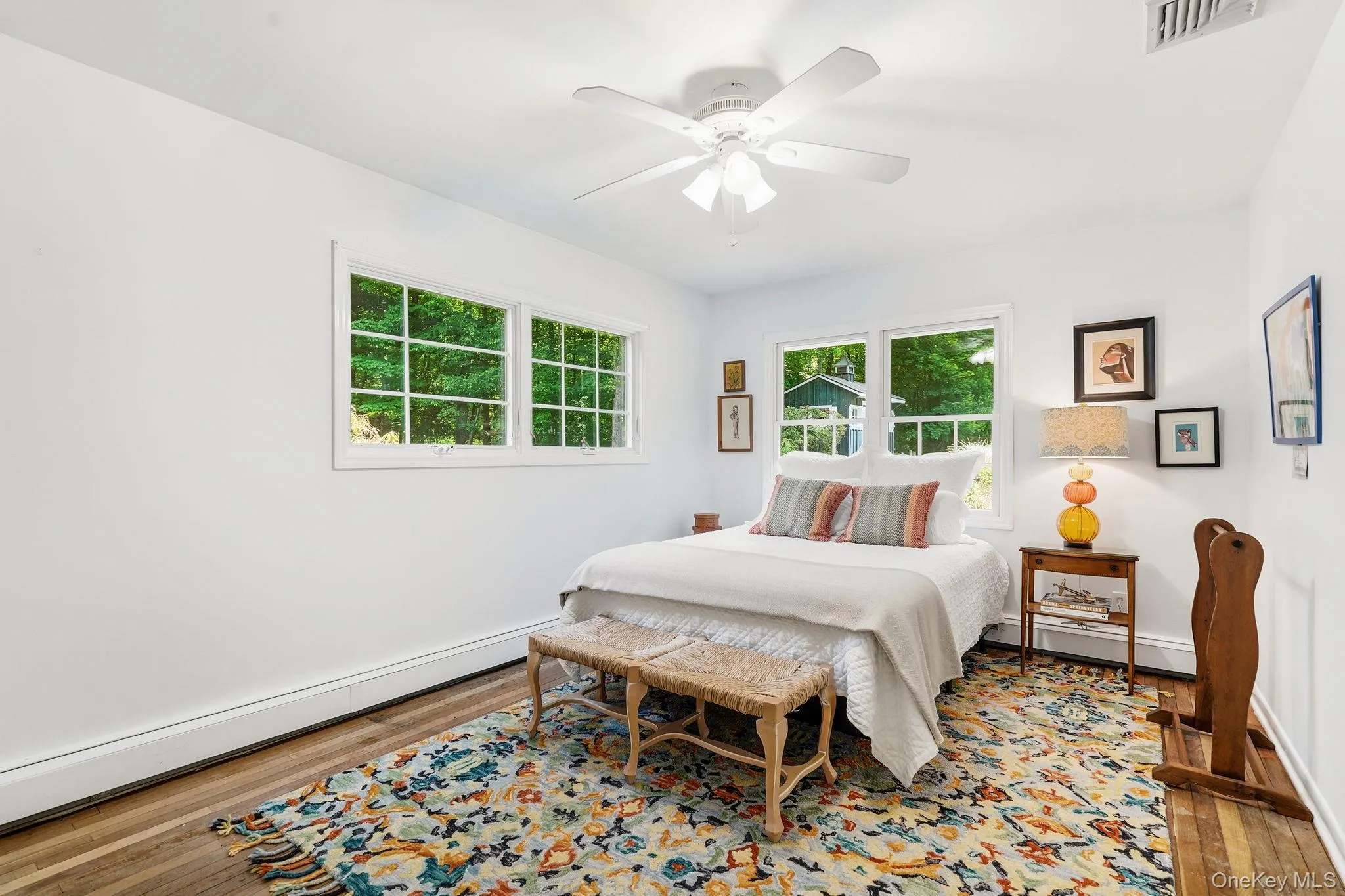 Fourth bedroom with windows overlooking the pool. Fourth bedroom with windows overlooking the pool.