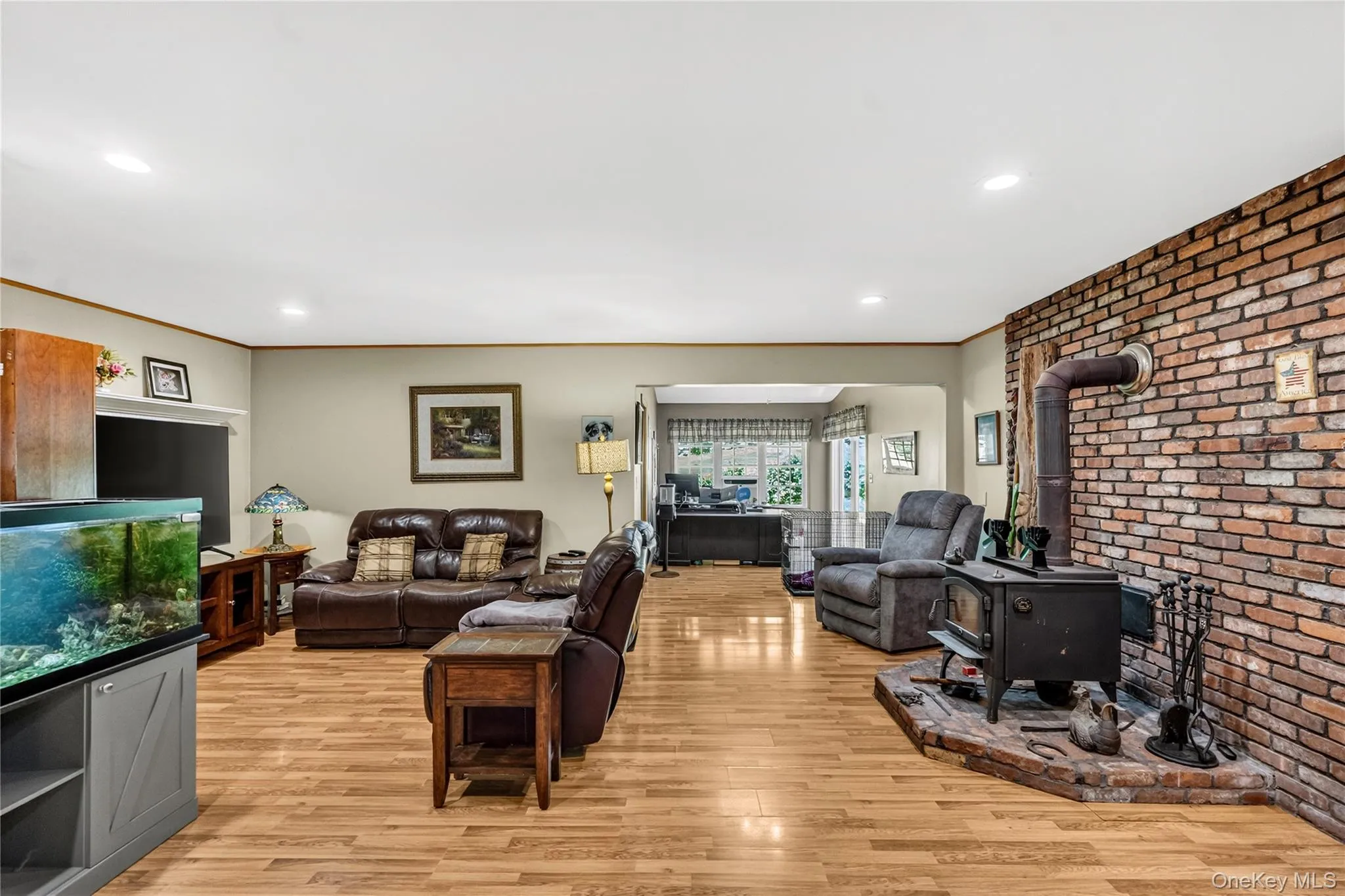 lower level family room with open office lower level family room with open office