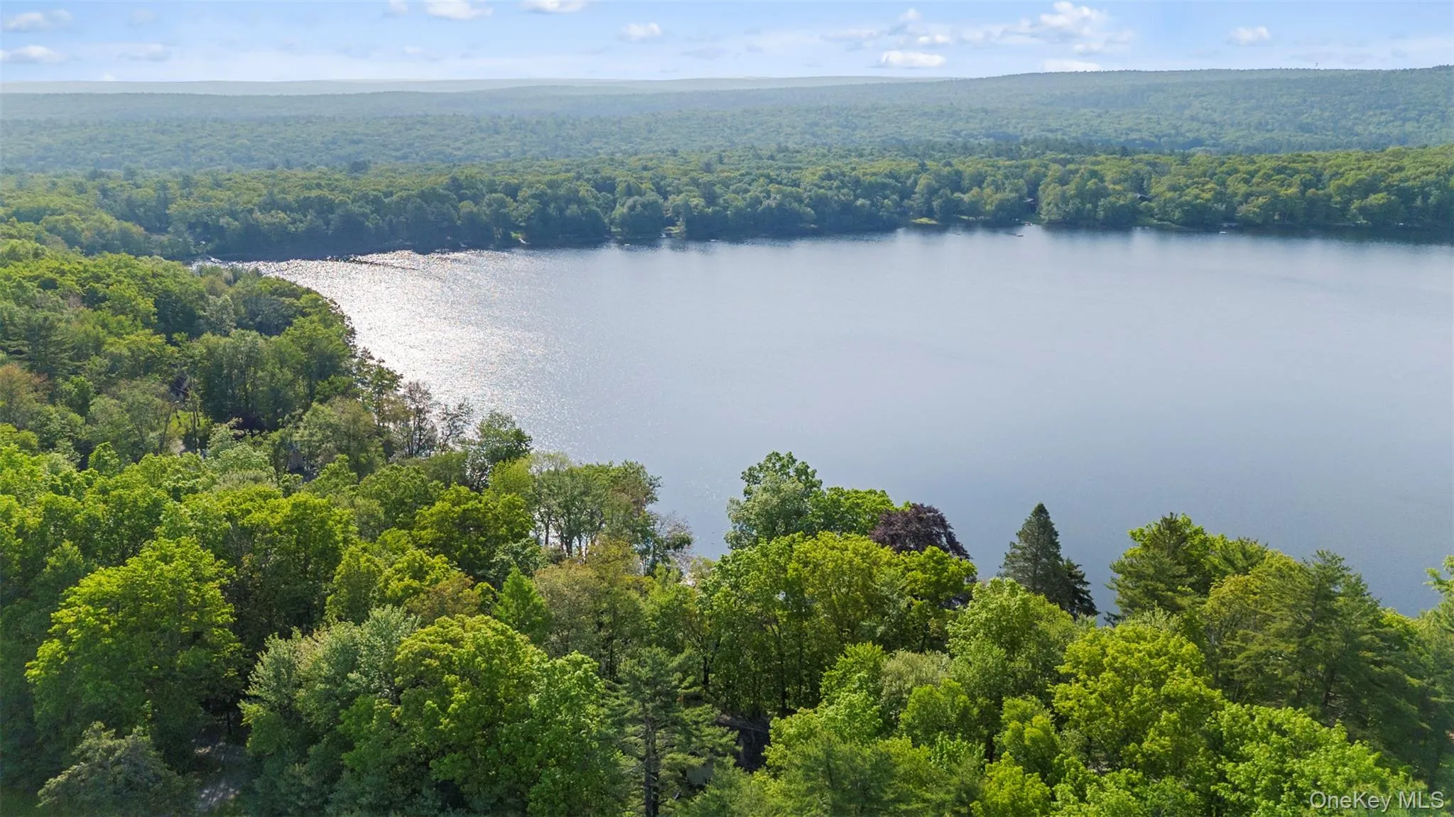 Bird's eye view of the large body of water Bird's eye view of the large body of water