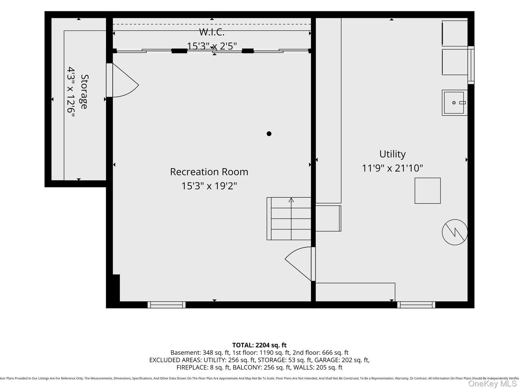 Basement floor plan. Basement floor plan.