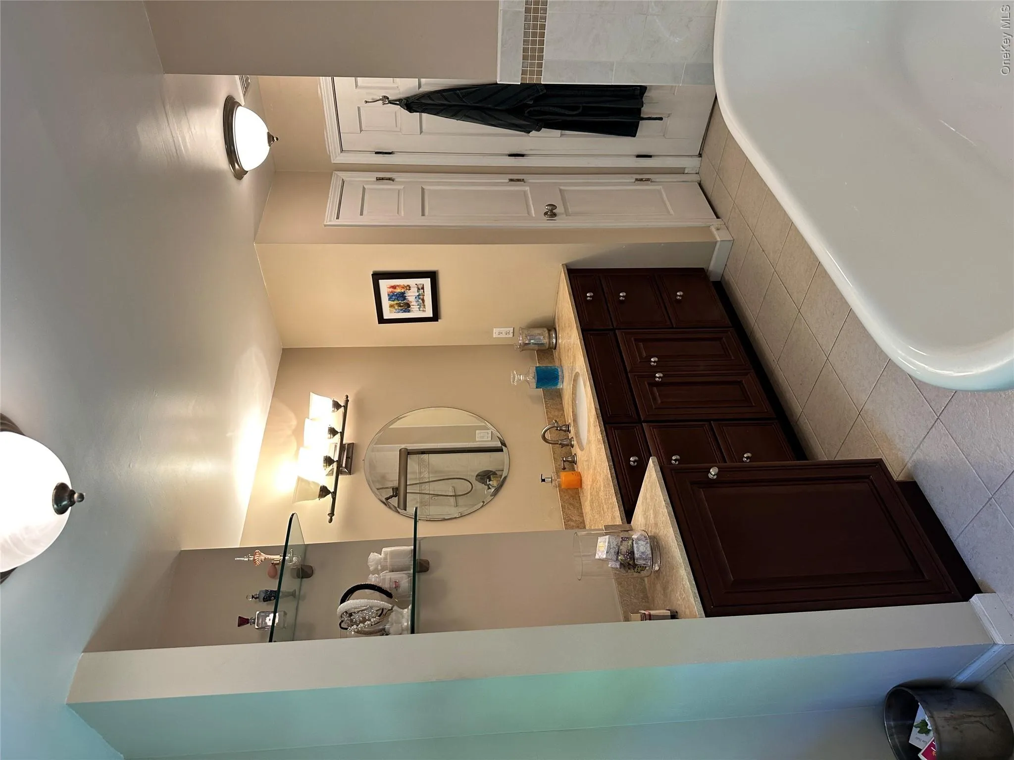 Primary bath from Primary bedroom entrance their is another entrance from hallway as well Primary bath from Primary bedroom entrance their is another entrance from hallway as well