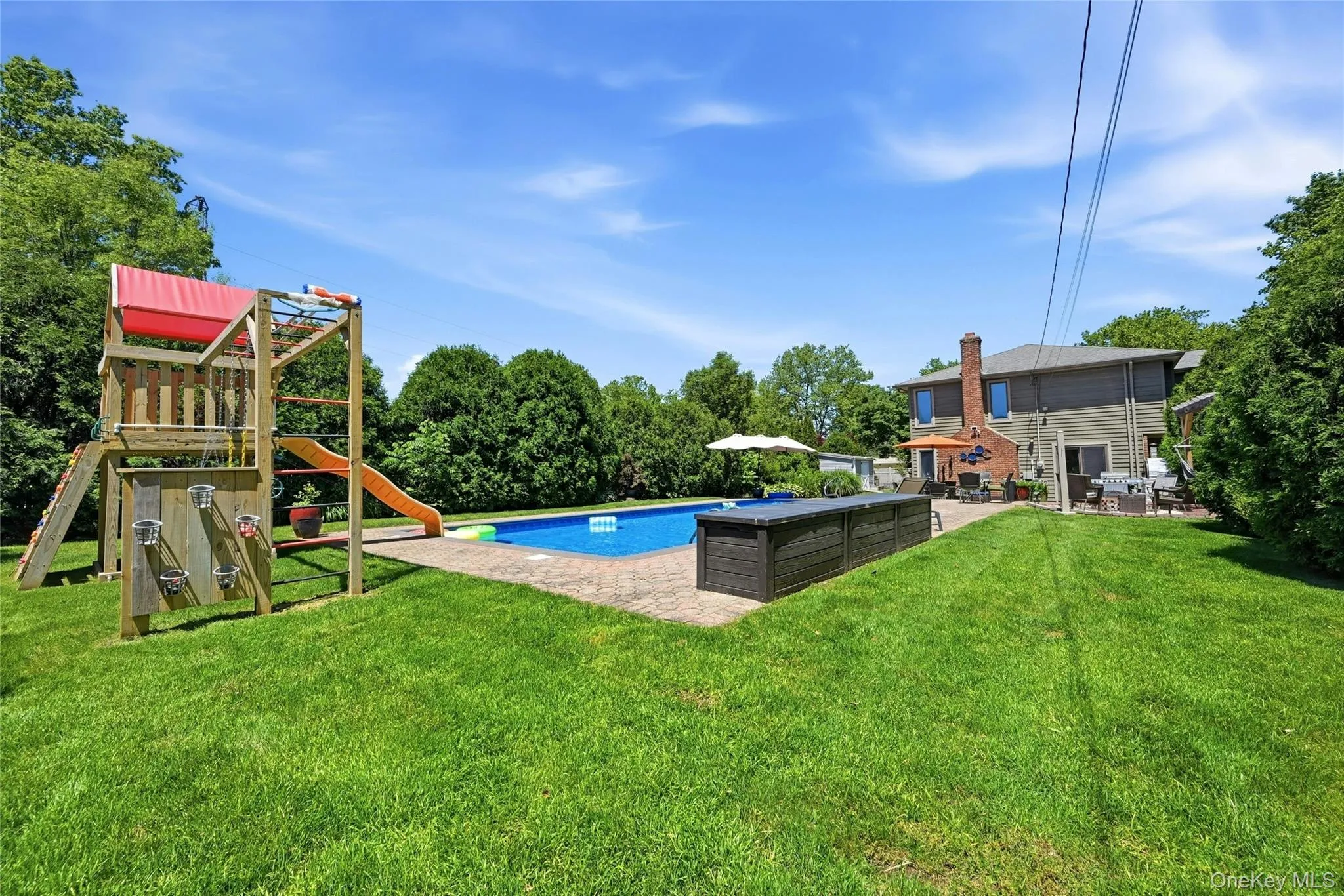 The Playset Has A Water Slide The Playset Has A Water Slide