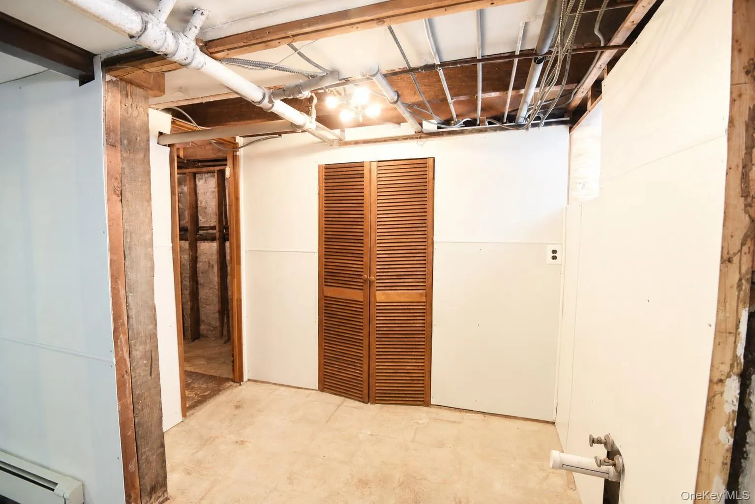 Basement plumbed for a bath Basement plumbed for a bath