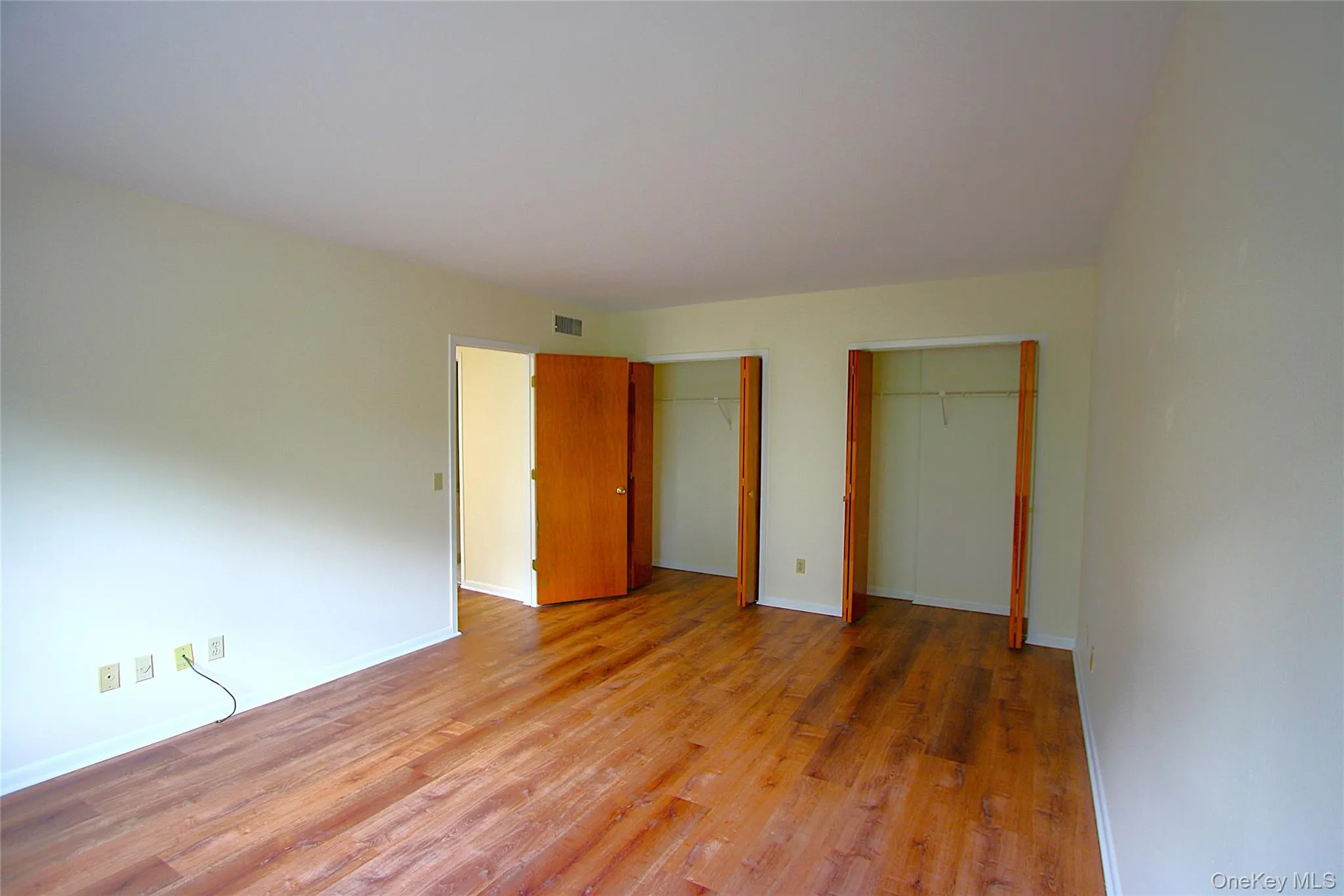 Two large closets in the bedroom allow for plenty of storage. Two large closets in the bedroom allow for plenty of storage.