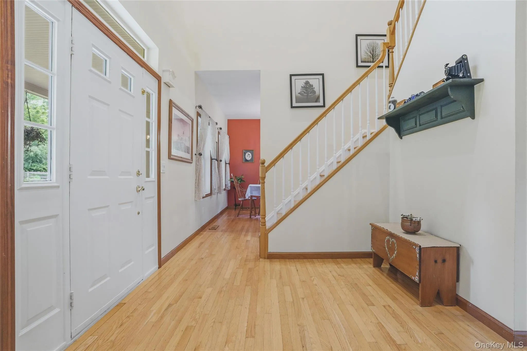 Entry foyer with wood floors Entry foyer with wood floors