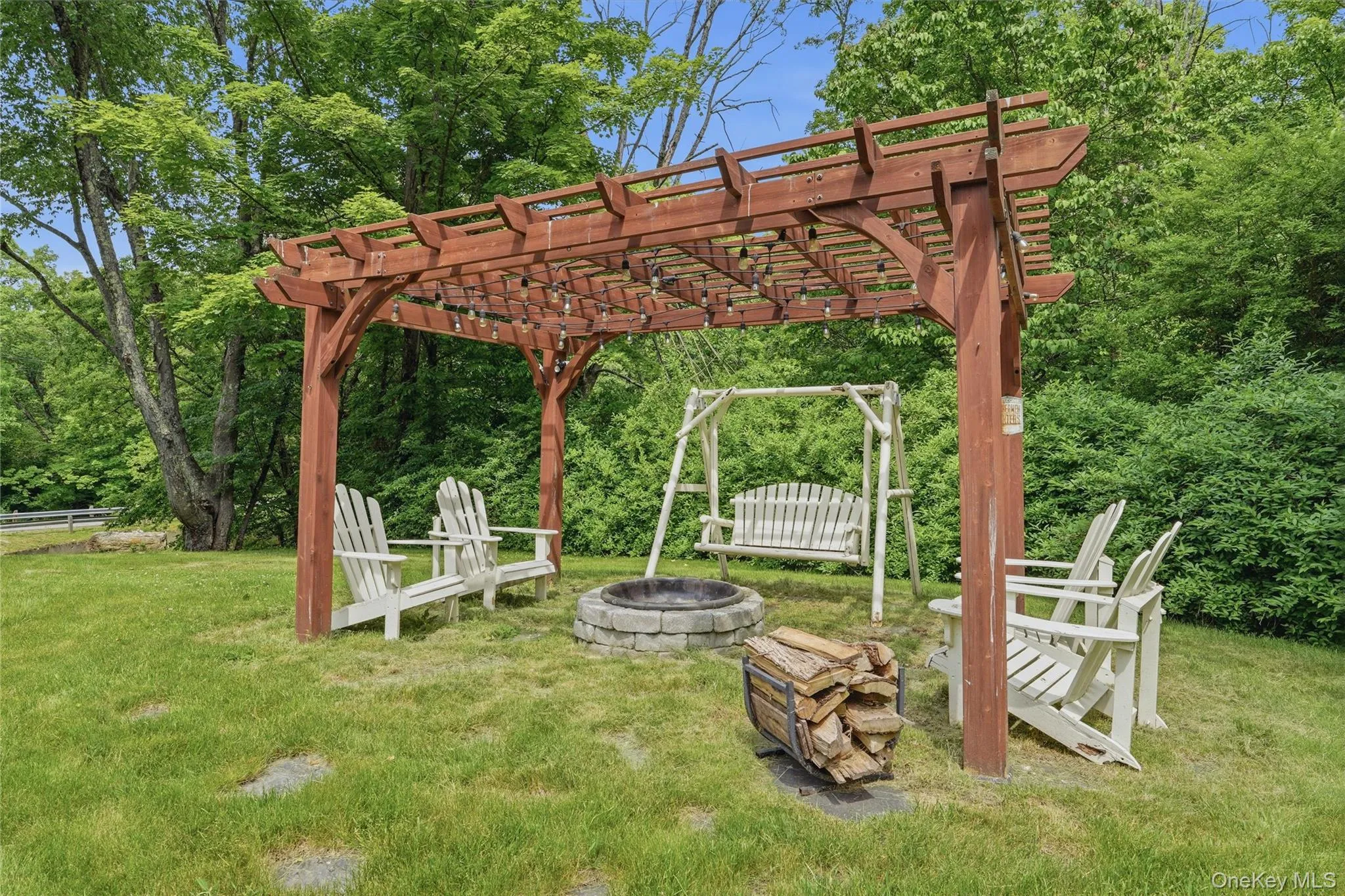 Pergola and firepit Pergola and firepit