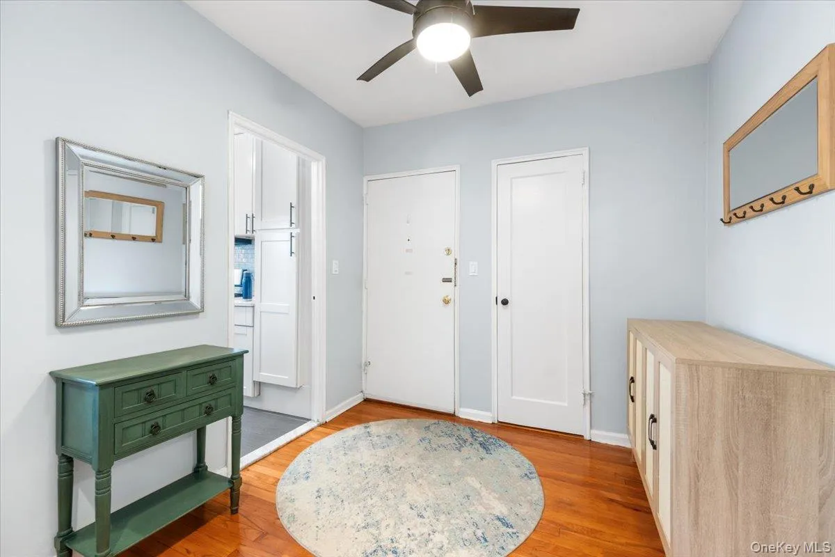 Welcoming entrance foyer with coat closet Welcoming entrance foyer with coat closet