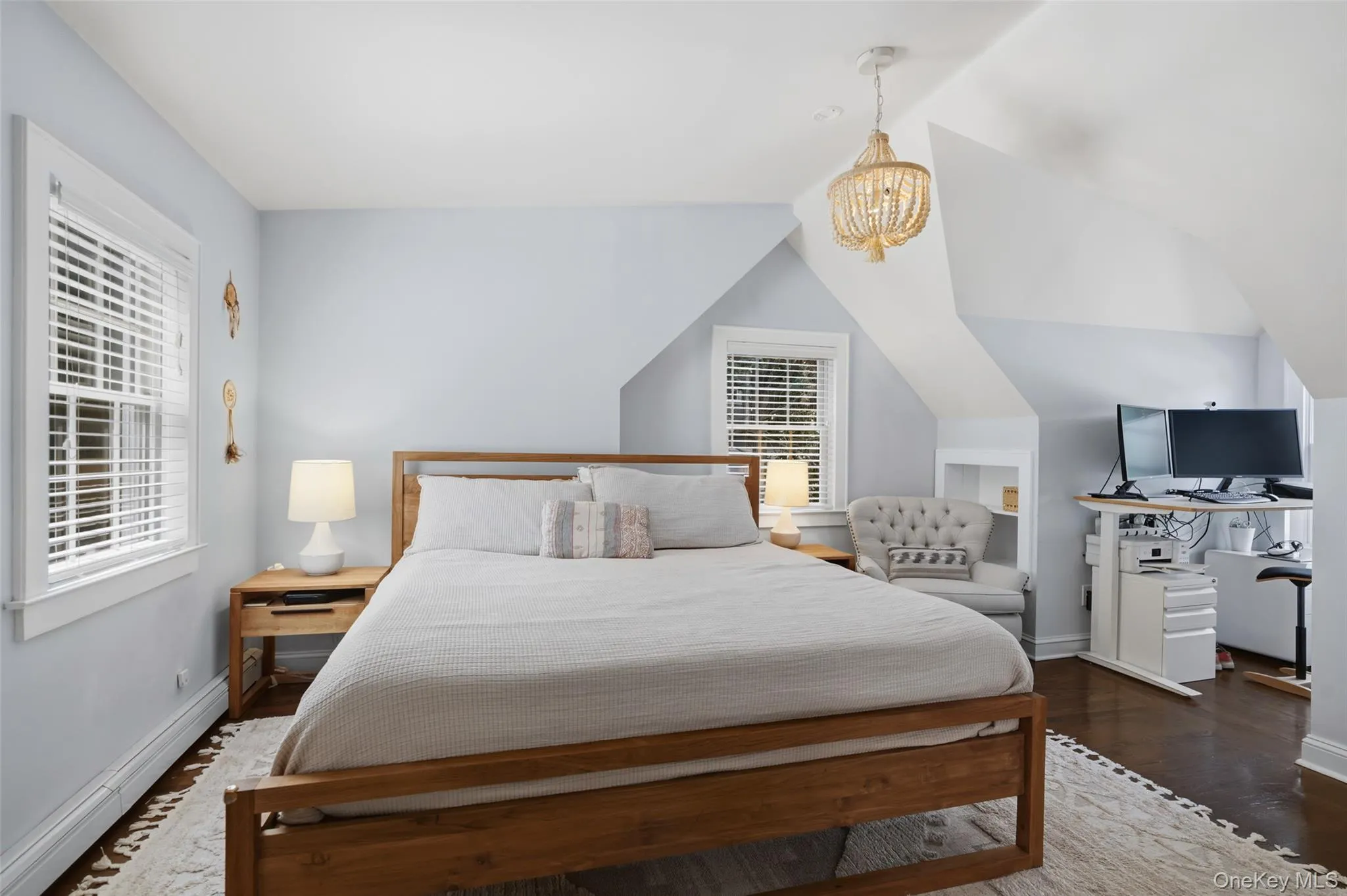 Primary bedroom with 2 closets and office nook. Primary bedroom with 2 closets and office nook.