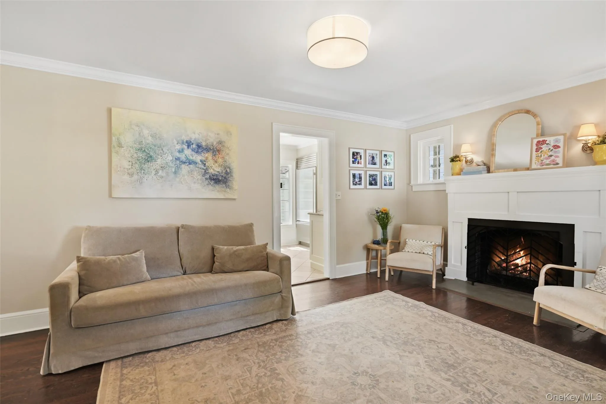 Living room with fireplace. Living room with fireplace.